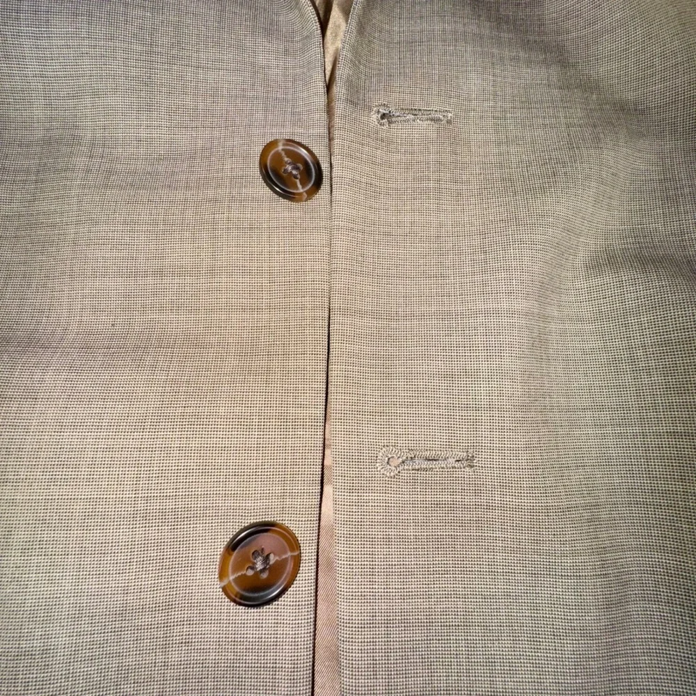 Brooks Brothers 346 Men's 44R Wool Blazer Tan 2 Button Sport Coat Jacket